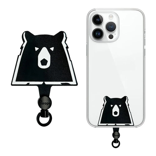 AROPE 6.5cm Phone Tether Tab Cartoon Design Universal Phone Case Lanyard Patch - Bear - 1