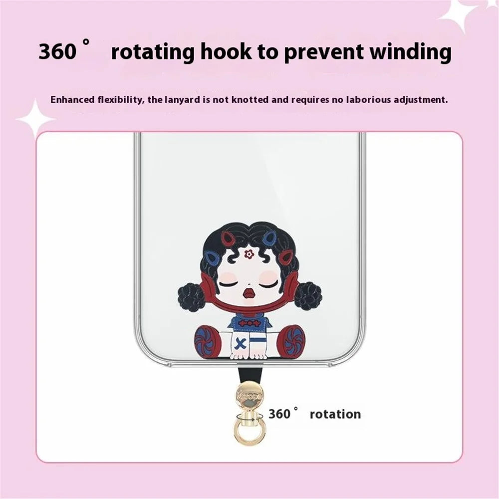 AROPE Universal Phone Tether Tab 0.5mm Ultra-Thin Cartoon Design Phone Lanyard Patch - Rabbit - 3