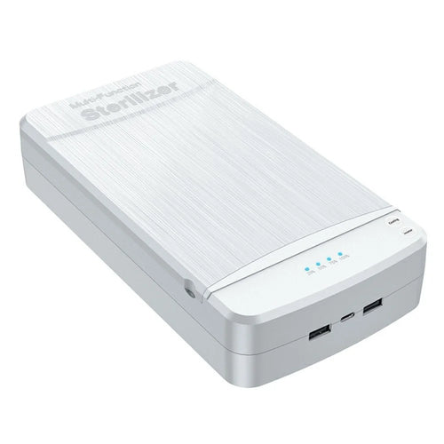 JJT-891 Multipurpose UV Phone Sanitizer Ultraviolet Light Disinfection Box with Dual Output, Upgraded Version - White - 1
