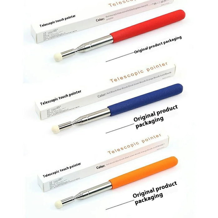 F11 1m Retractable Pointer Stick for Electronic Whiteboard Stainless Steel Teaching Wand Presentation Tool - Orange - 7