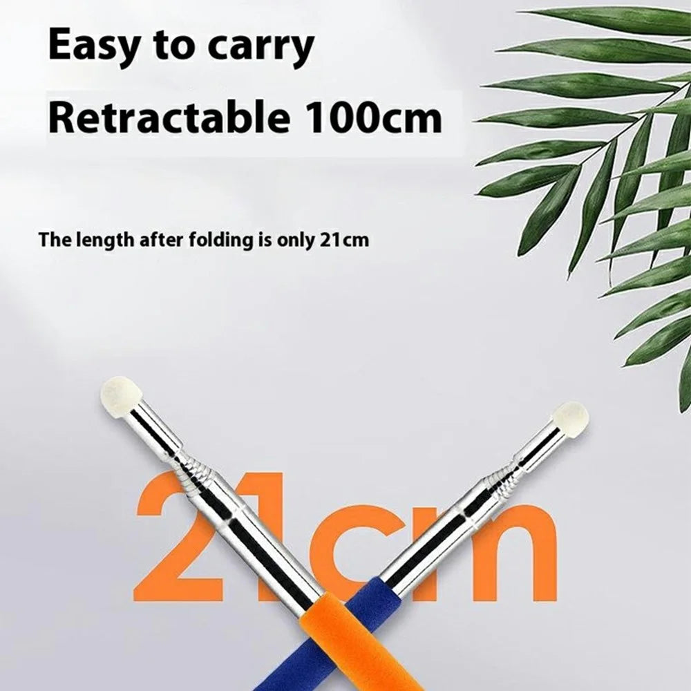 F11 1.2m Retractable Pointer Stick for Electronic Whiteboard Stainless Steel Teaching Wand Presentation Tool - Orange - 5