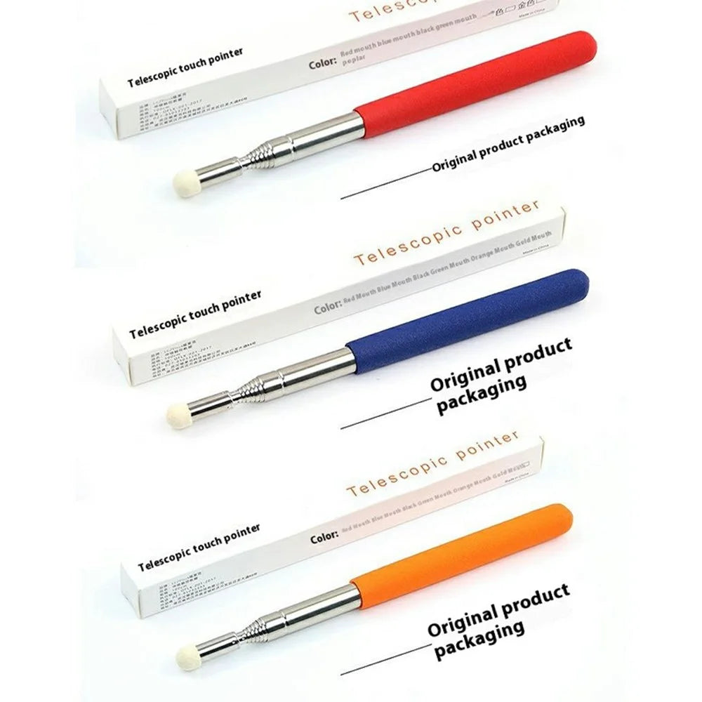 F11 1.2m Retractable Pointer Stick for Electronic Whiteboard Stainless Steel Teaching Wand Presentation Tool - Orange - 7