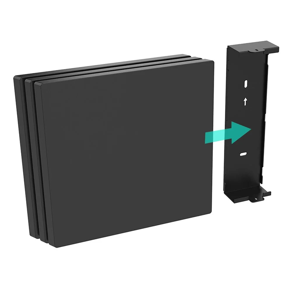 For Sony PlayStation 4 Pro Wall Mount Metal Bracket Space Saving Gaming Console Holder - 2