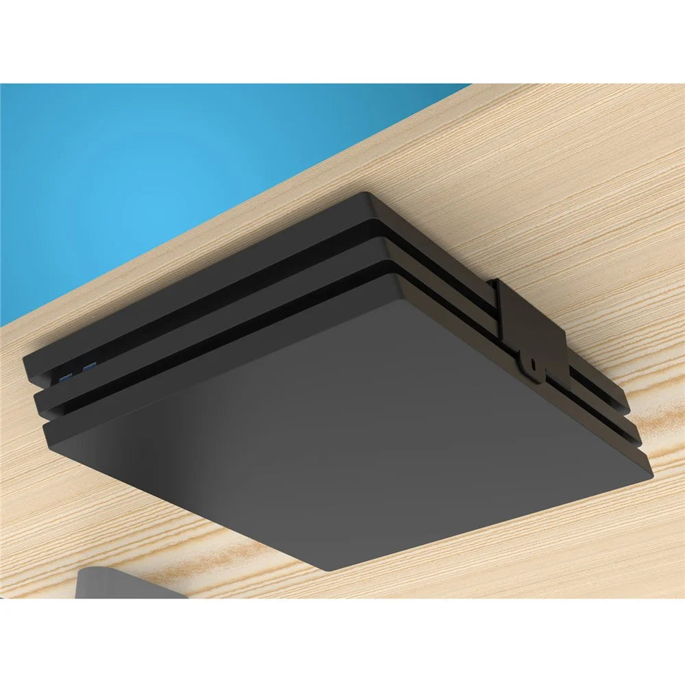 For Sony PlayStation 4 Pro Wall Mount Metal Bracket Space Saving Gaming Console Holder - 5