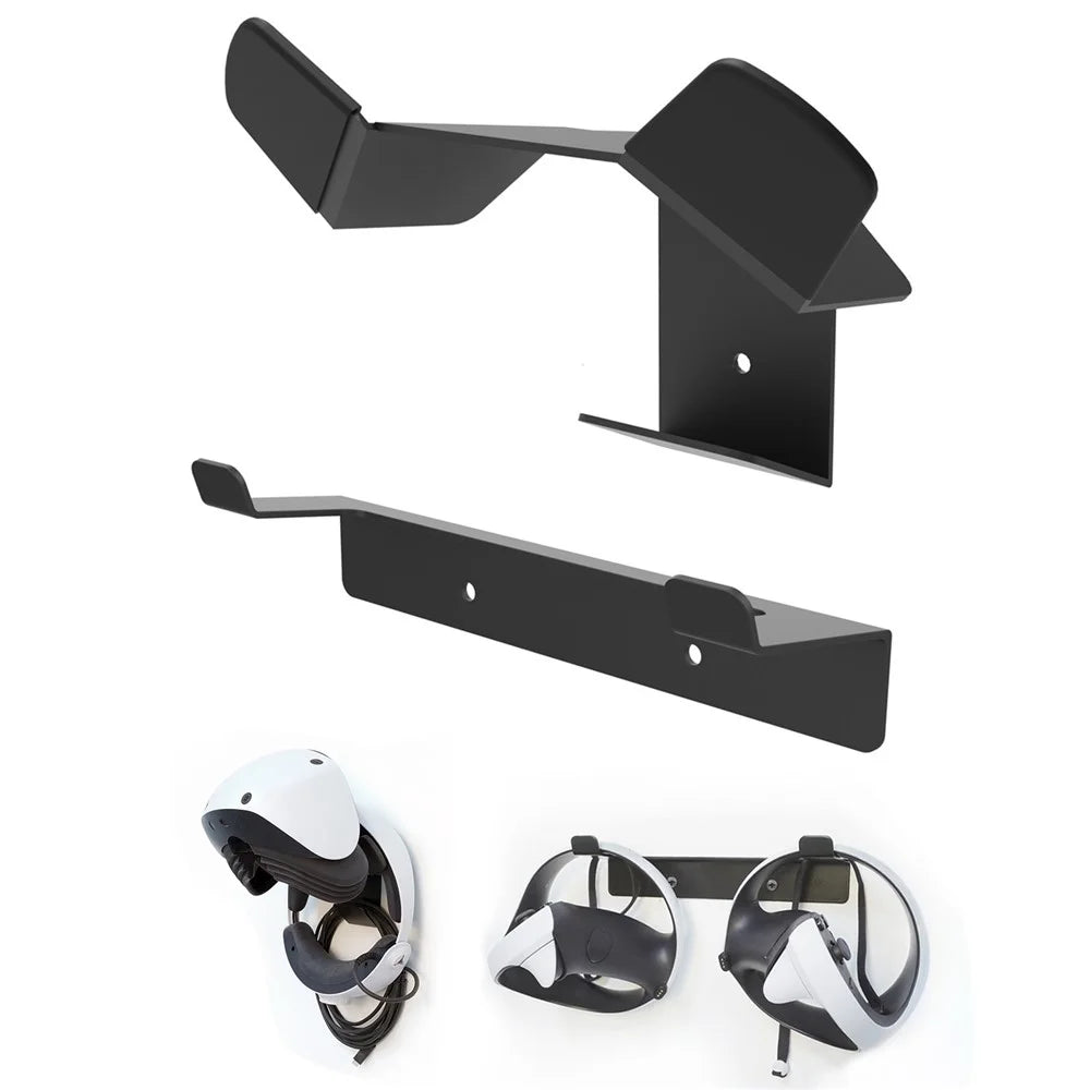 MONZLTECK For Sony PlayStation VR2 / VR Headset + Hand Controller Wall Mount Bracket Metal Stand - 1