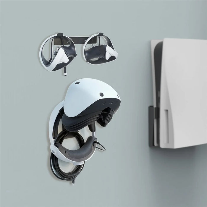 MONZLTECK For Sony PlayStation VR2 / VR Headset + Hand Controller Wall Mount Bracket Metal Stand - 6