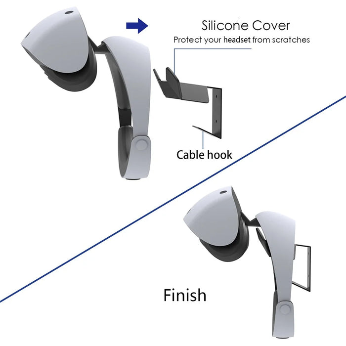 MONZLTECK For Sony PlayStation VR2 / VR Headset + Hand Controller Wall Mount Bracket Metal Stand - 7