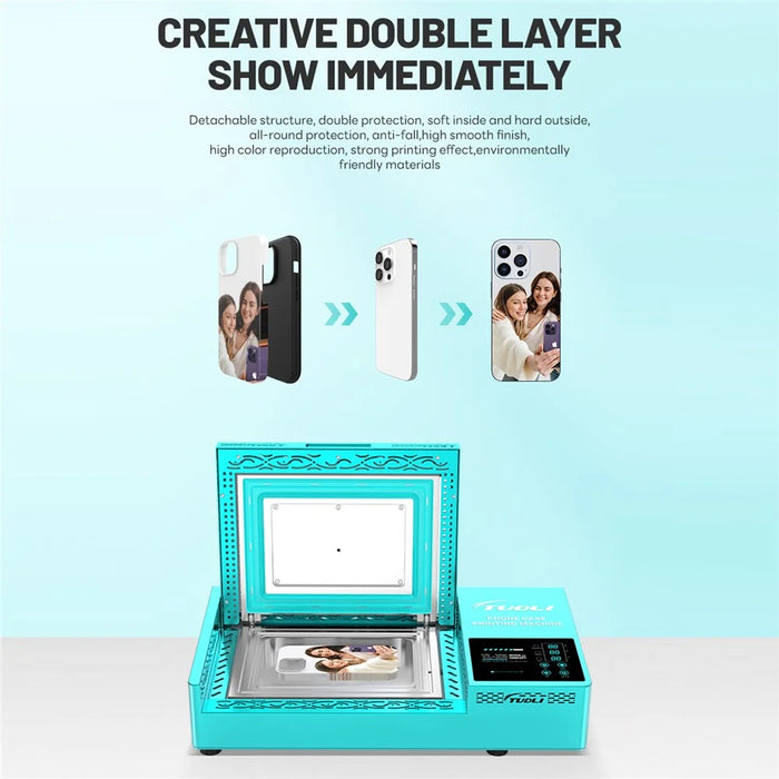 TUOLI TL-X9 Phone Case Heat Transfer Film Press Machine Sublimation Case Heat Press Device, EU Plug - 2