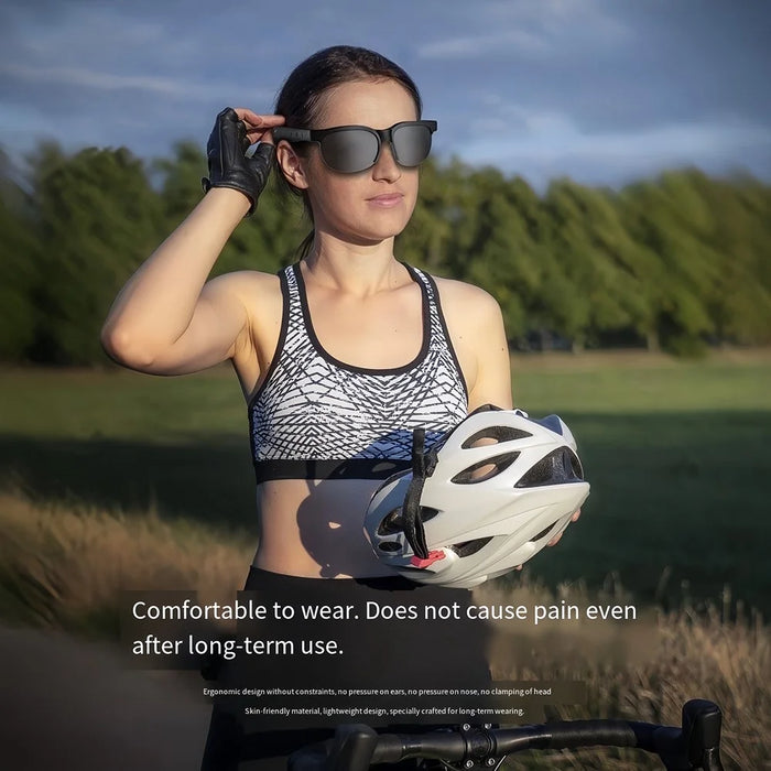 UV Protection Smart Sunglasses with Noise Reduction Bluetooth-compatible Earphones Music Eyeglasses - 4