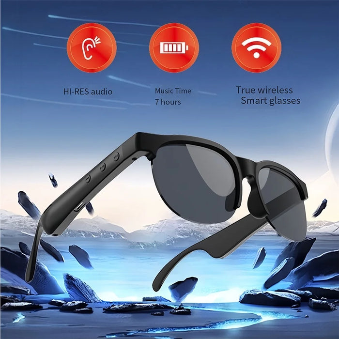 UV Protection Smart Sunglasses with Noise Reduction Bluetooth-compatible Earphones Music Eyeglasses - 5