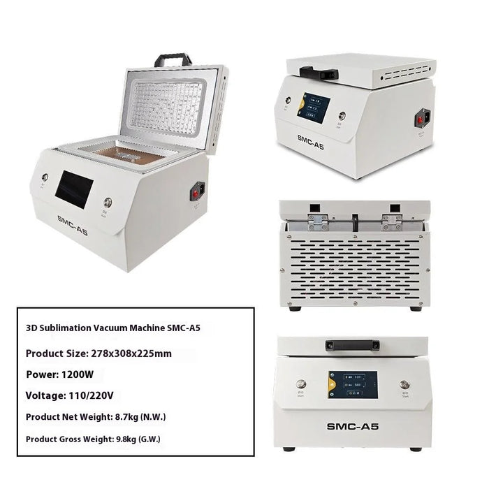 SMC-A5 3D Sublimation Film Machine Vacuum Heat Transfer Press for Sublimation Printing - EU Plug - 2