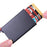 RFID Blocking Aluminum Card Holder Slim Design Anti Theft Protection Card Collector - Black - 3
