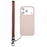 27cm Wrist Phone Lanyard Recycled PET Yarn Quick Release Short Strap with Tether Tab - Tan - 1