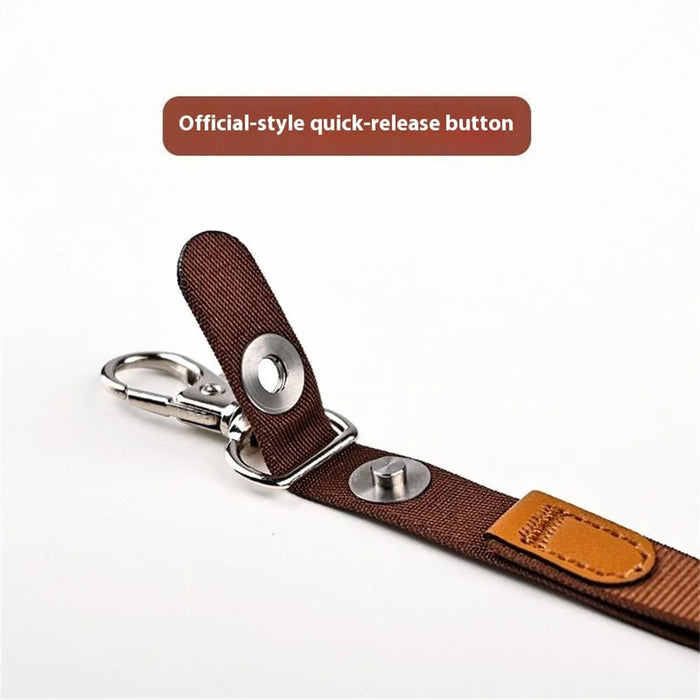 27cm Wrist Phone Lanyard Recycled PET Yarn Quick Release Short Strap with Tether Tab - Tan - 4