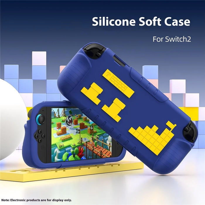 Protective Case for Nintendo Switch 2 Game Console Liquid Silicone Cover Soft Shell - Blue - 3