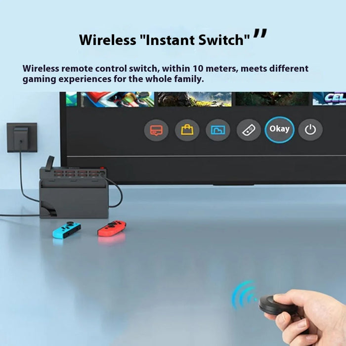 For Nintendo Switch/Switch OLED Game Console Card Reader Card Switcher with Remote Controller - 5