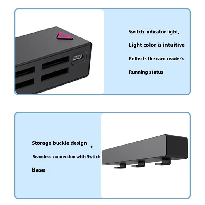 For Nintendo Switch/Switch OLED Game Console Card Reader Card Switcher with Remote Controller - 6