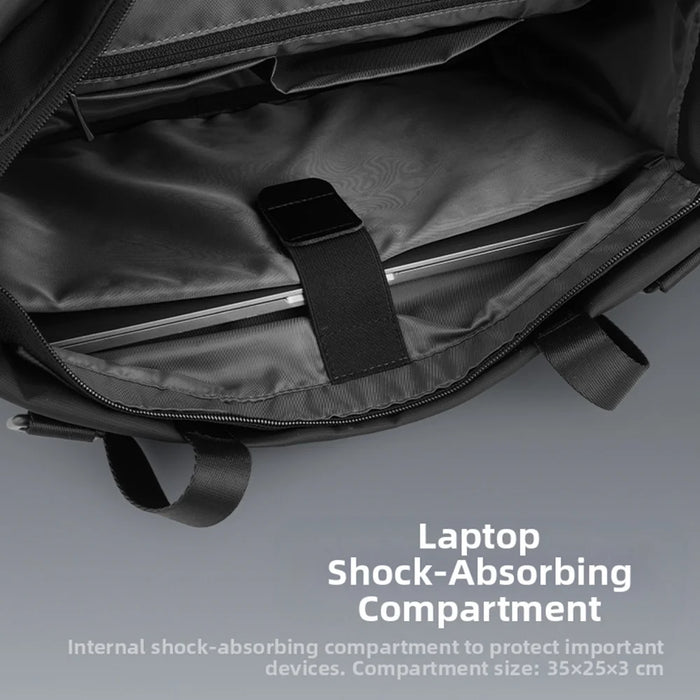MARK RYDEN MR236 14 inch Laptop Tote Bag Oxford Fabric Men Commuter Handbag - Elegant black - 7