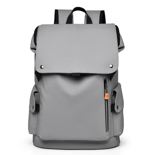 Oxford Fabric Business Backpack 20-35L Waterproof Laptop Bag For 14 Inch Notebook Travel Daypack - Light Grey - 1