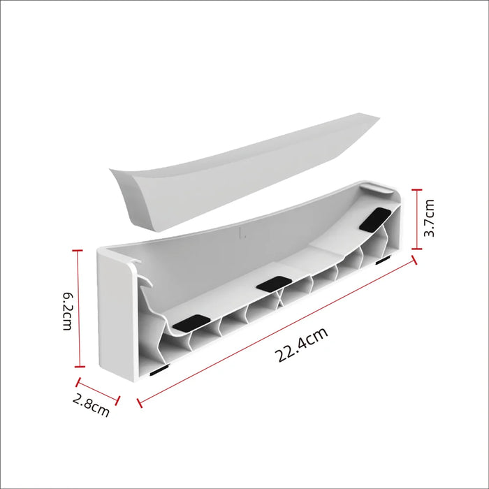 For Sony PS5 Slim/Pro Console Stand Plastic Horizontal Storage Rack with 12 Game Card Slots - White - 4