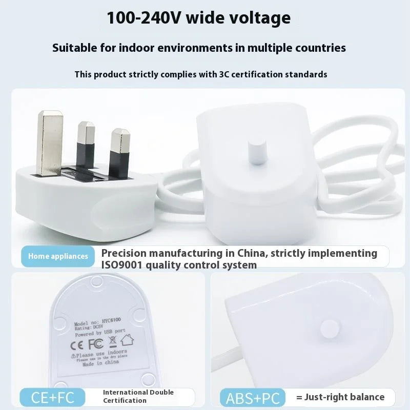 Charging Base For Philips HX8211/HX6100/HX6730/HX3216 Electric Toothbrush Replacement Charger - USB/5V - 5