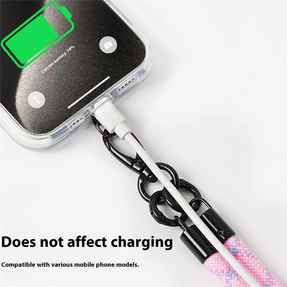 For DJI Osmo Pocket 3 Camera Phone Polyester Lanyard 1.2m Crossbody Shoulder Strap + 0.3m Hand Strap  - Rainbow - 5