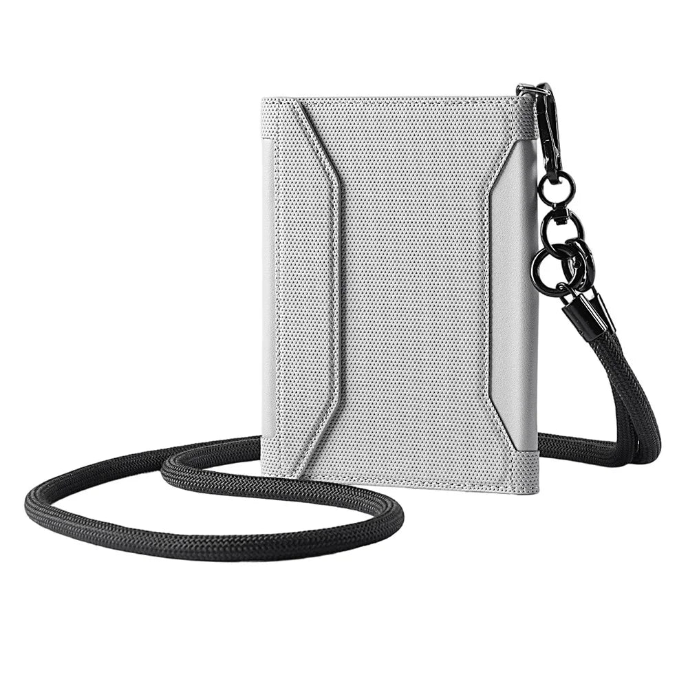 MARK RYDEN MR604 Multi-Function Passport Holder / Travel Document Organizer Card Wallet for Travel / Outdoor - Grey - 1
