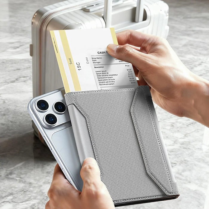 MARK RYDEN MR604 Multi-Function Passport Holder / Travel Document Organizer Card Wallet for Travel / Outdoor - Grey - 2