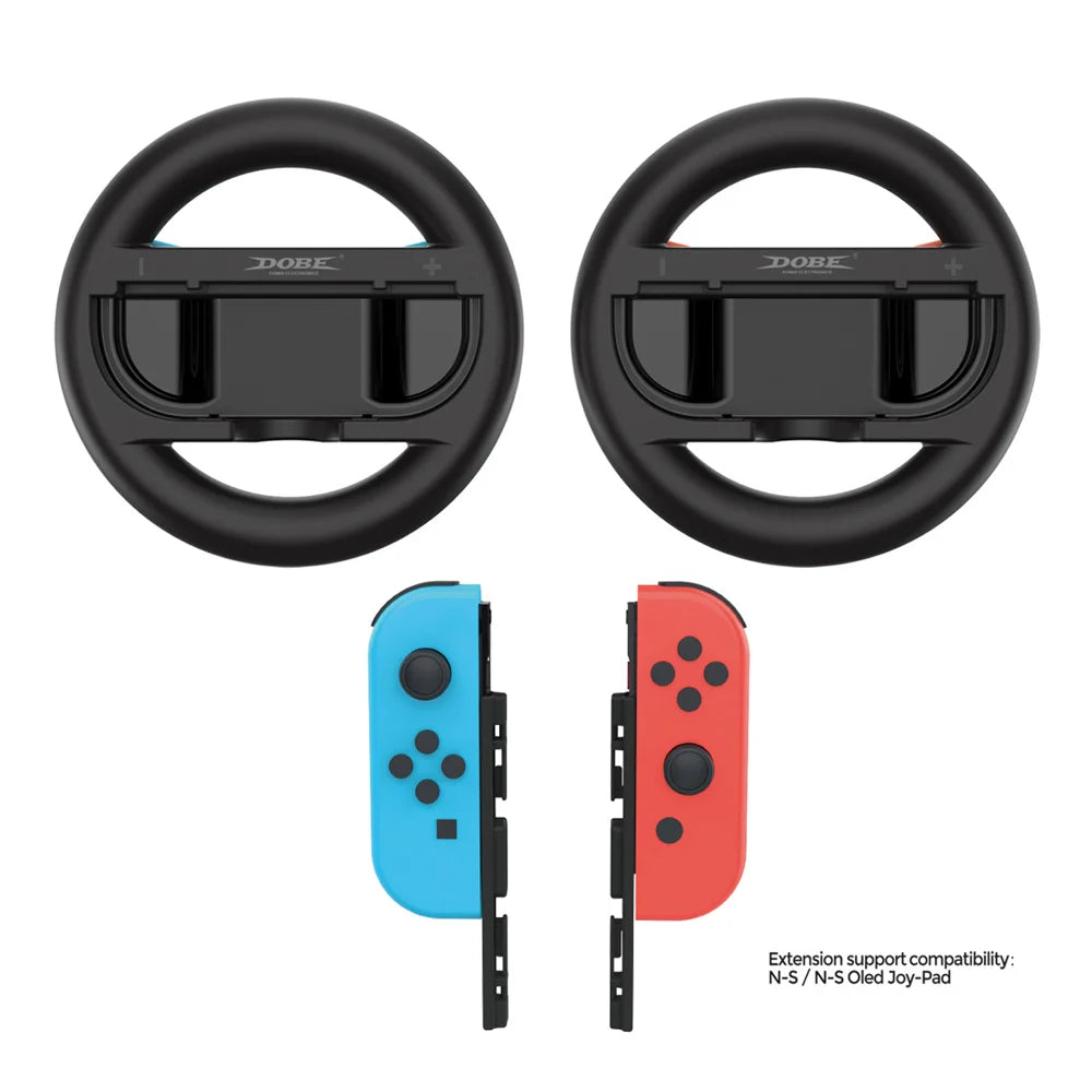DOBE TNS-3196S Steering Wheels for Nintendo Switch / Switch OLED Console Joy-Cons Racing Wheels Joycon Controller - Black - 3