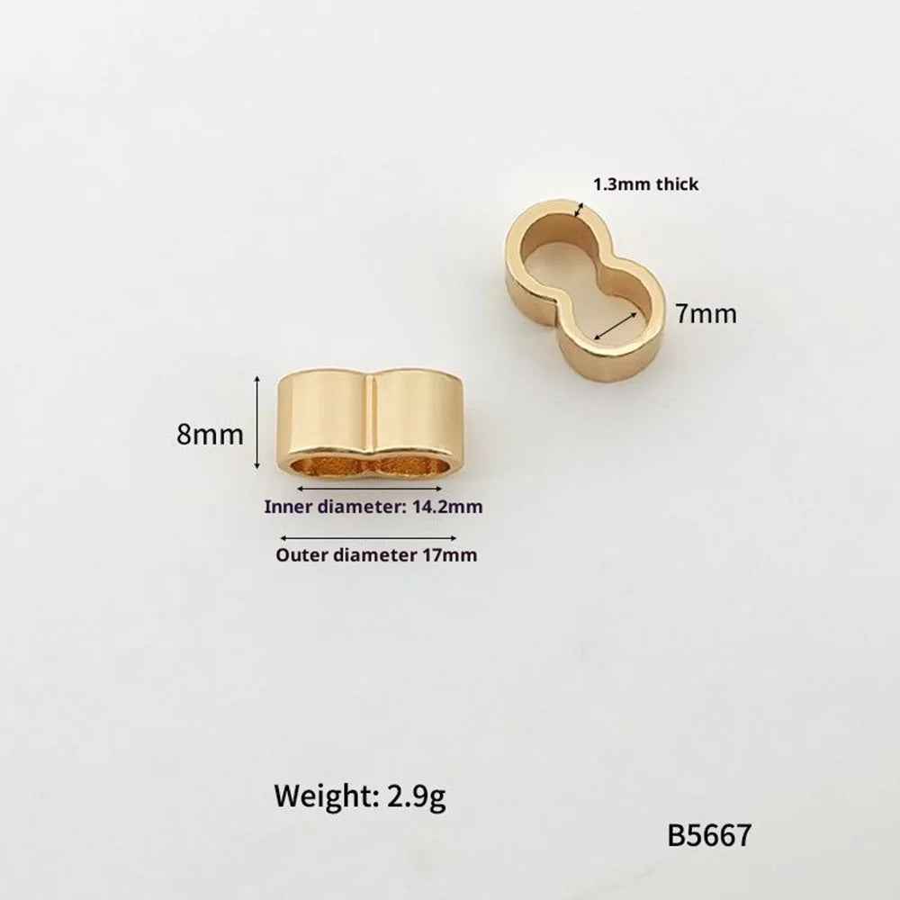 8mm 8-Shape Metal Adjuster Buckle for Phone Lanyard, Anti-slip Strap Loop Sleeve - 2
