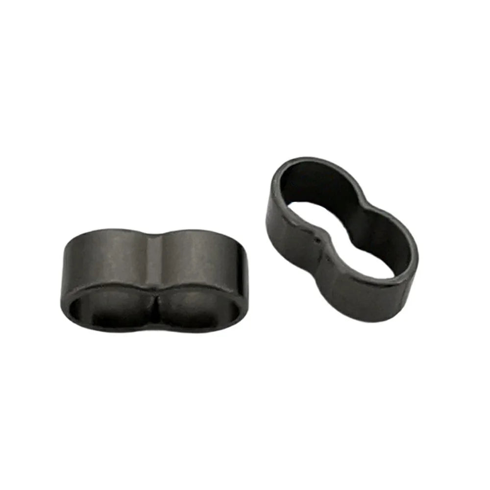 10mm Round Cord Metal 8-Shaped Stopper Adjuster Buckle Non-Slip Rope Clamp for Phone Lanyard - Tarnish - 1