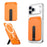 Bulk Purchasing Magnetic Card Holder Aluminum Alloy Vertical Kickstand PC Phone Back Card Case - Orange - 1