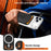 Bulk Purchasing Magnetic Card Holder Aluminum Alloy Vertical Kickstand PC Phone Back Card Case - Orange - 3