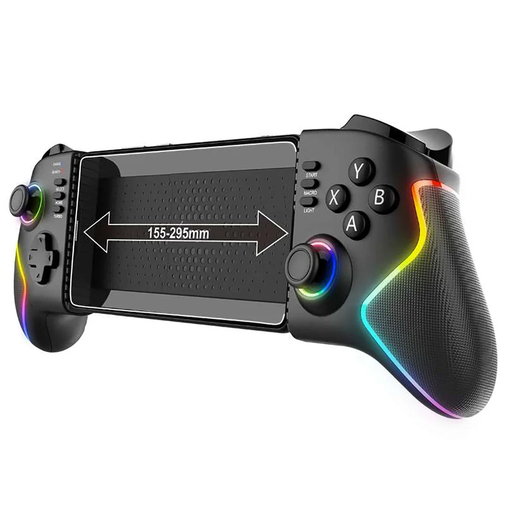 IPEGA PG-9122 RGB Lighting Expandable Gamepad Hall Joystick Trigger Game Controller for Phone/Tablet - Black - 3