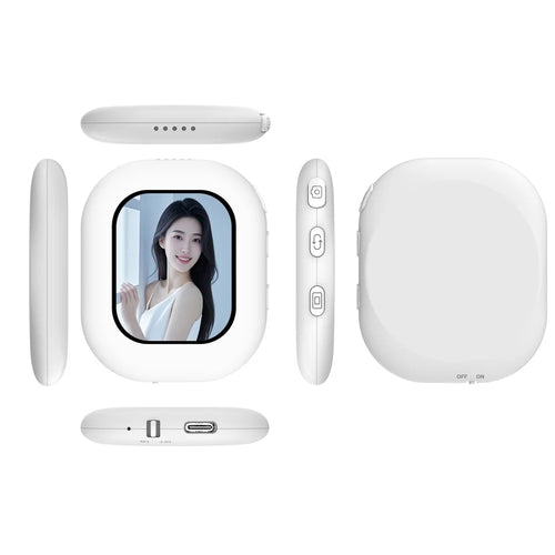 RK-Y40Y 2 inch Mini Wireless Screen Mirroring Device Magnetic Phone Projector Wireless Casting for Mobile Phones - White - 1