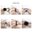 For Samsung Galaxy Watch8 40mm Scale Design Metal Watch Case Anti Scratch Protective Cover - Black - 6