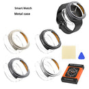 For Samsung Galaxy Watch8 40mm Scale Design Metal Watch Case Anti Scratch Protective Cover - Black - 7