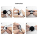 For Samsung Galaxy Watch8 44mm Scale Design Metal Watch Case Anti Scratch Protective Cover - Black - 6