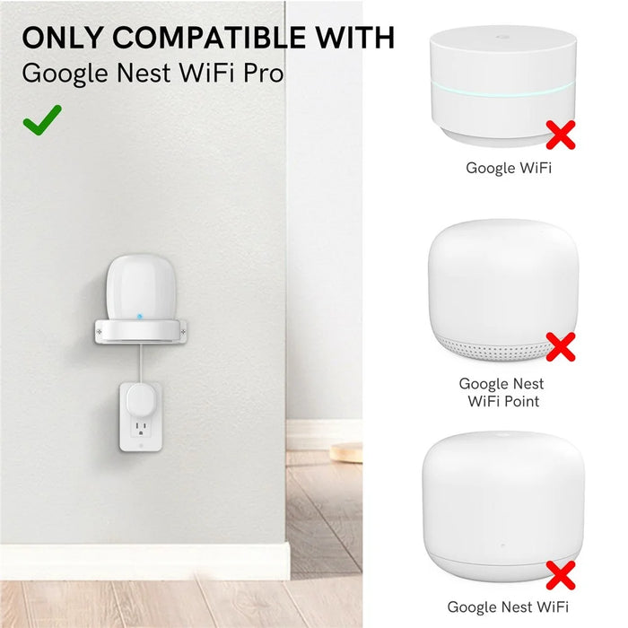AHASTYLE For Google Nest WiFi Pro Wall Mount Bracket Network Router Hard PC Holder - 2