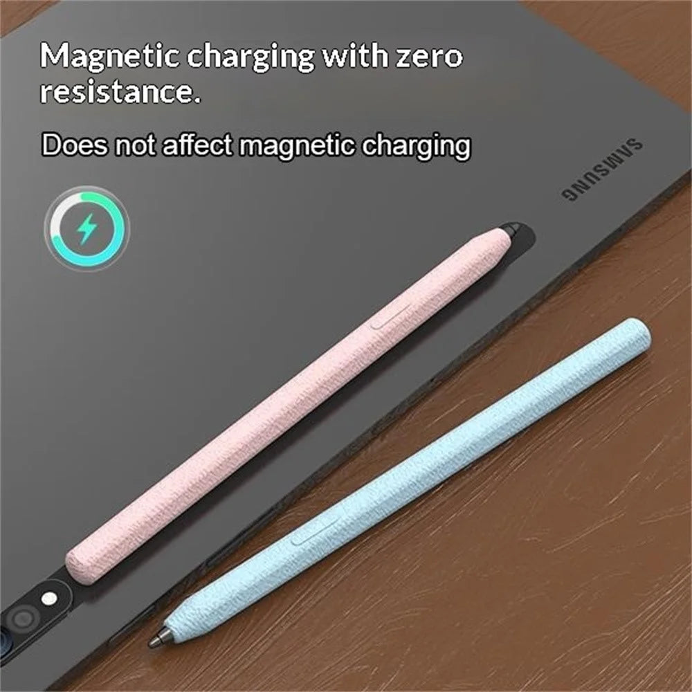 LOVE MEI For Samsung Galaxy Tab S11 S Pen Silicone Case Leather Pattern Texture Stylus Sleeve - Black - 2