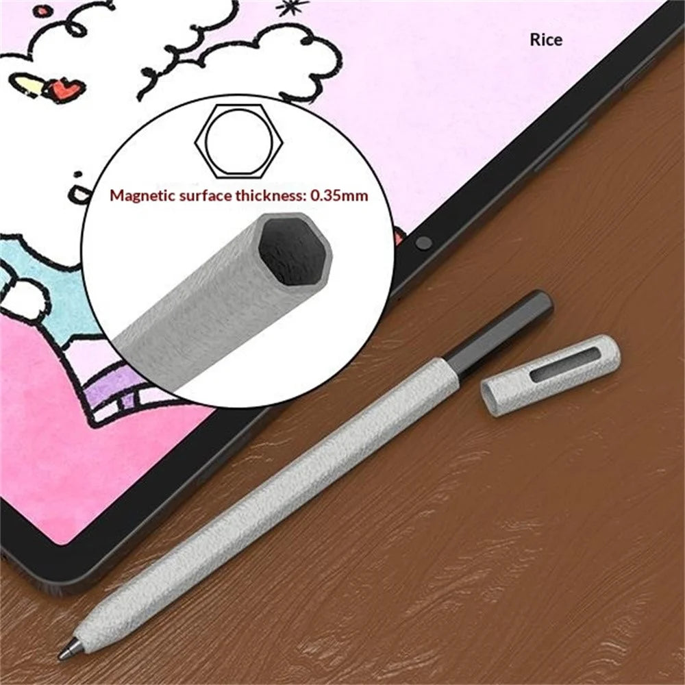 LOVE MEI For Samsung Galaxy Tab S11 S Pen Silicone Case Leather Pattern Texture Stylus Sleeve - Black - 3