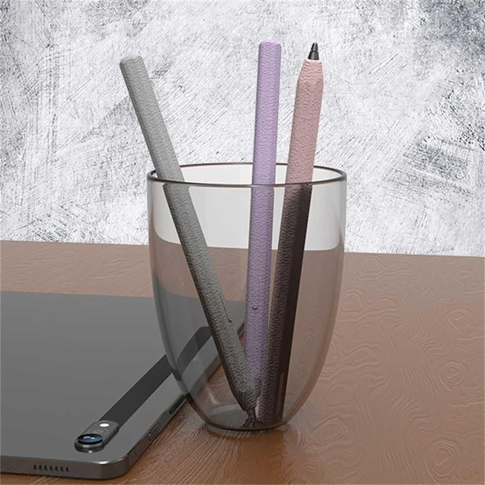 LOVE MEI For Samsung Galaxy Tab S11 S Pen Silicone Case Leather Pattern Texture Stylus Sleeve - Black - 7