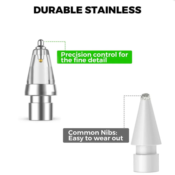 AHASTYLE WG155 2Pcs Wear Resistant Tips for Apple Pencil Pro  /  Pencil (USB-C)  /  2nd  /  1st Generation Replacement Nibs - 3