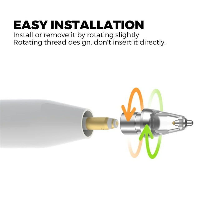 AHASTYLE WG155 2Pcs Wear Resistant Tips for Apple Pencil Pro  /  Pencil (USB-C)  /  2nd  /  1st Generation Replacement Nibs - 4