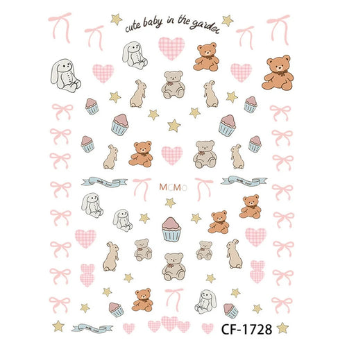Good Night Jenny Bunny Embossed DIY Phone Stickers Self Adhesive Plastic Decorative Decals - 1