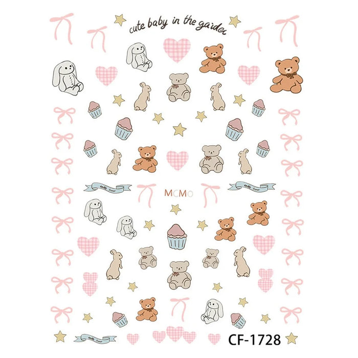 Good Night Jenny Bunny Embossed DIY Phone Stickers Self Adhesive Plastic Decorative Decals - 1