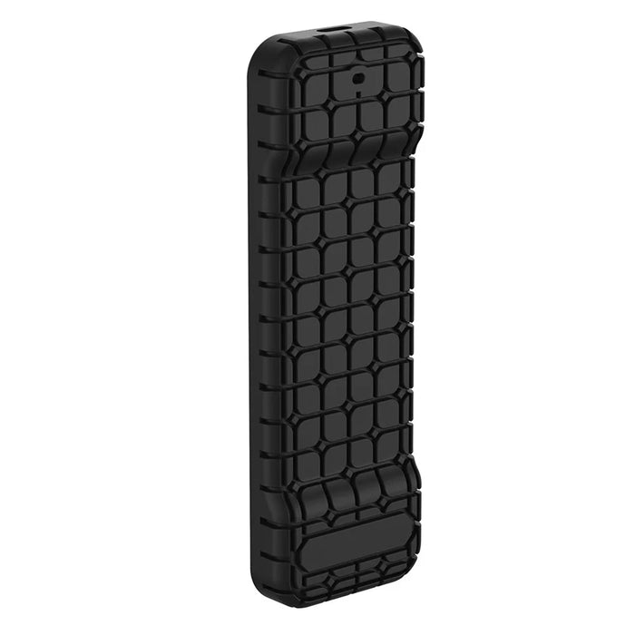 Grid Pattern Anti-slip Silicone Shockproof Case for Apple TV 4K 5th/4th Gen Remote Controller - Black - 4