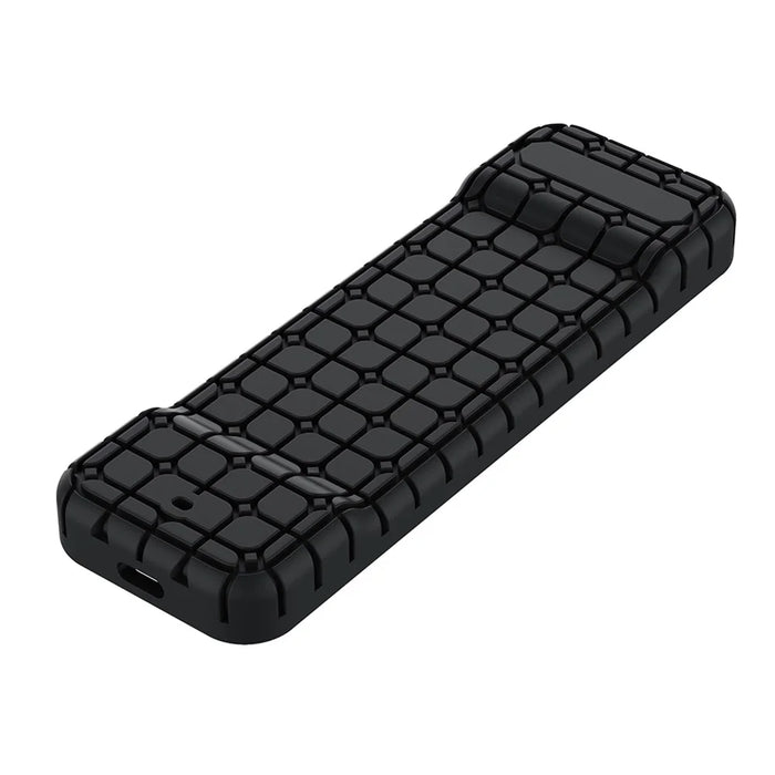 Grid Pattern Anti-slip Silicone Shockproof Case for Apple TV 4K 5th/4th Gen Remote Controller - Black - 5