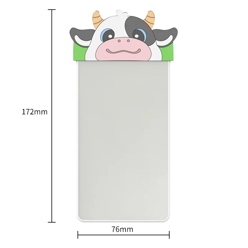5.5 Inch Cartoon Design Ink Free Drawing Board Magnetic Erasable Whiteboard for Kids Gift - Cow - 7