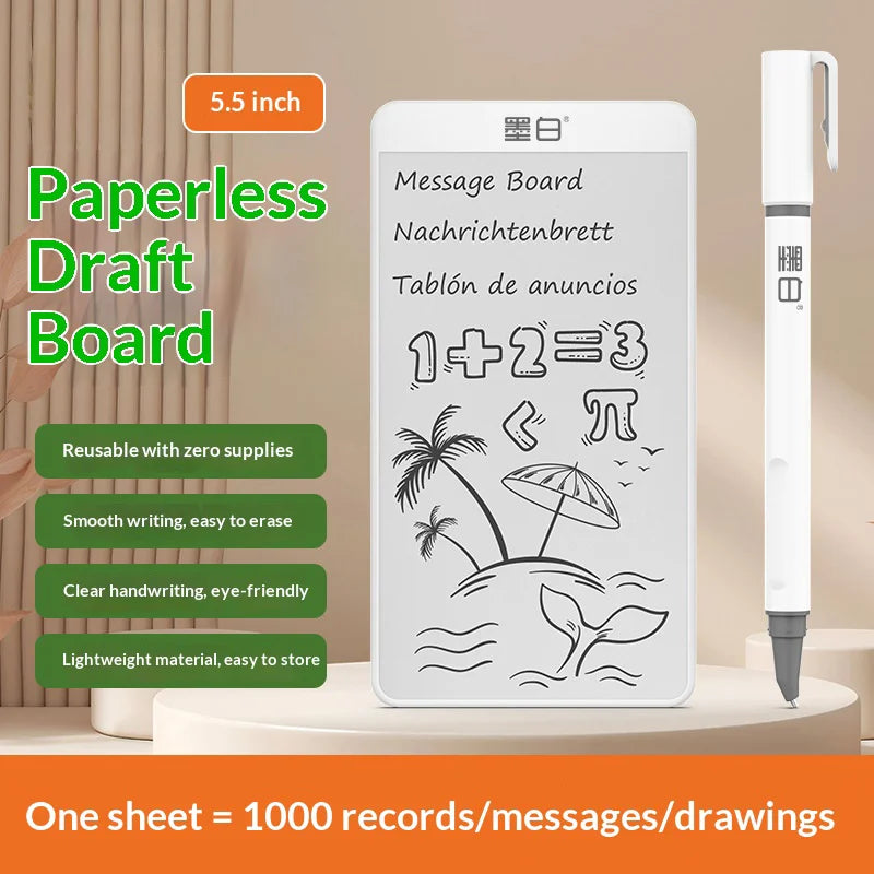 Portable 5.5 Inch Magnetic Writing Board for Kids Ink Free Erasable Drawing Tablet with Pen Children Gift - 2